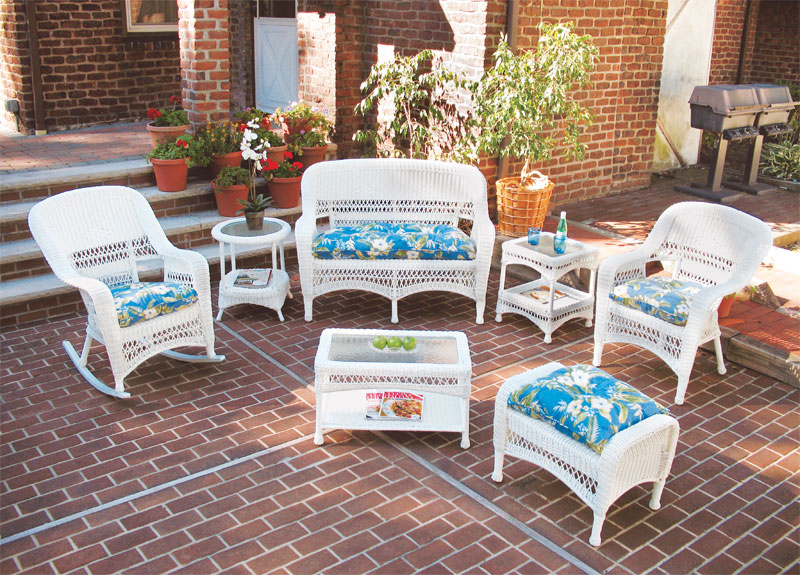 Resin Wicker Patio Furniture, White Bel AIRE