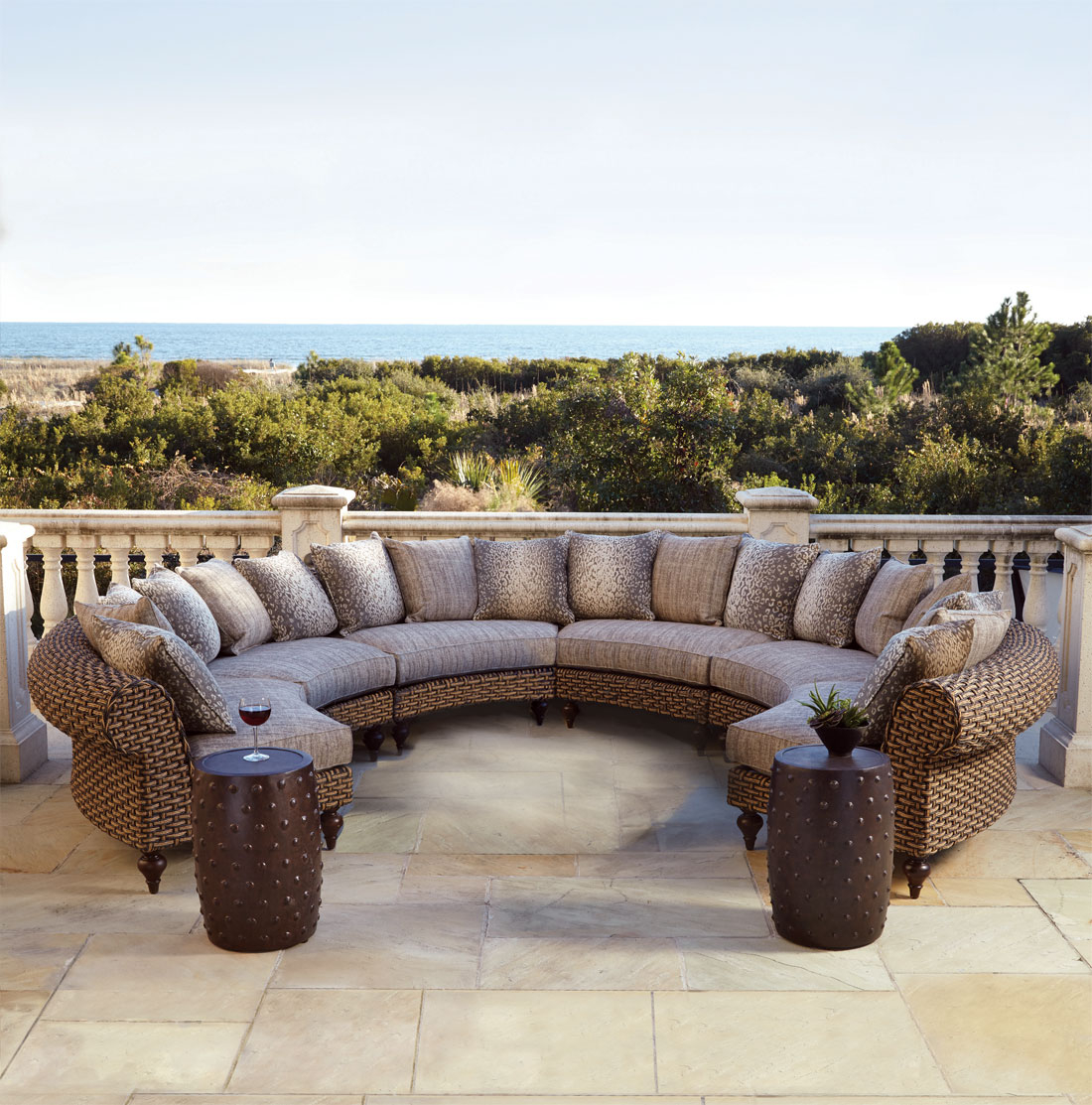 Lane Venture Hemmingway Resin Wicker Sectional Collections - Outdoor