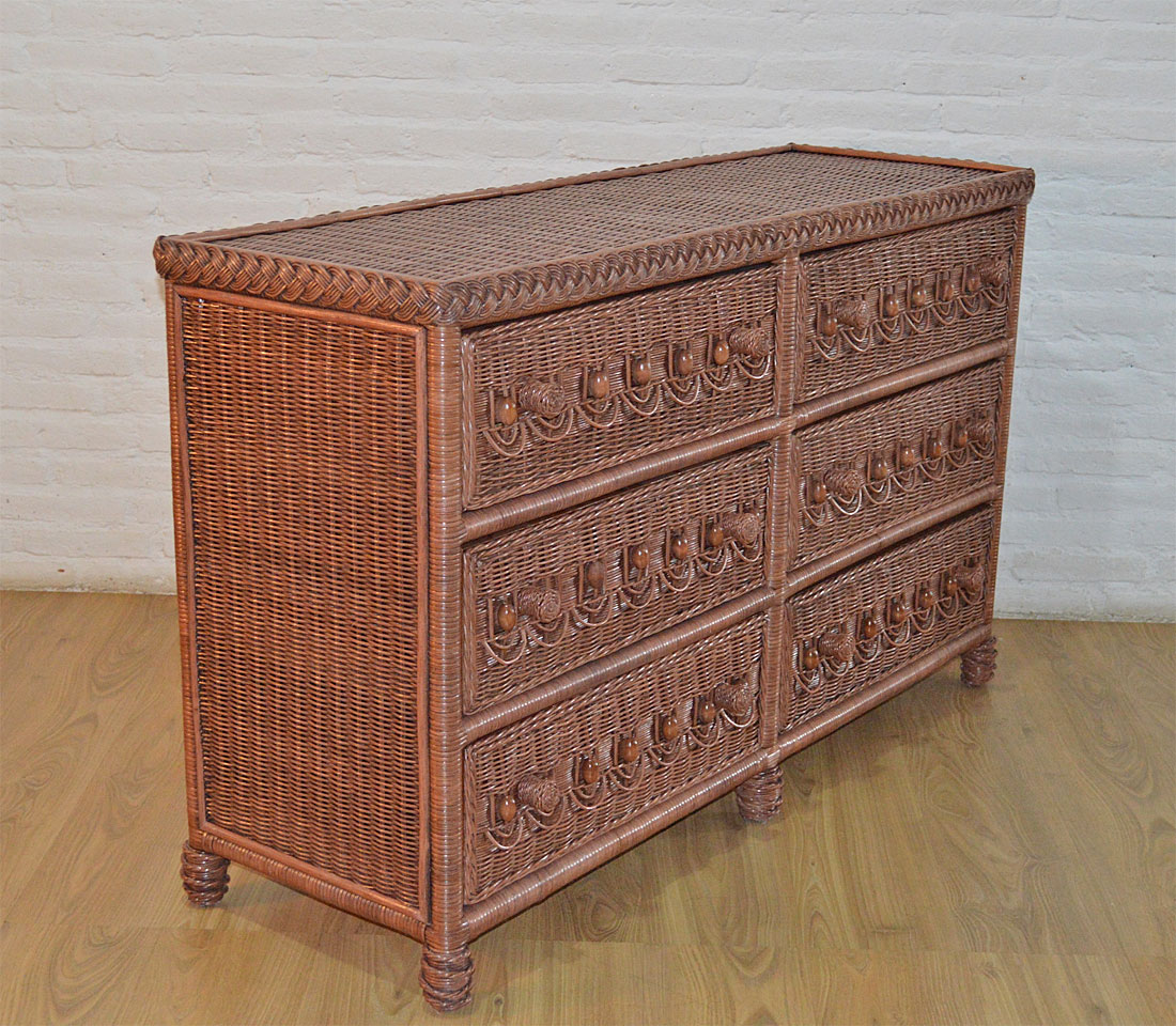 Tea Wash Victorian Wicker Bedroom Collection