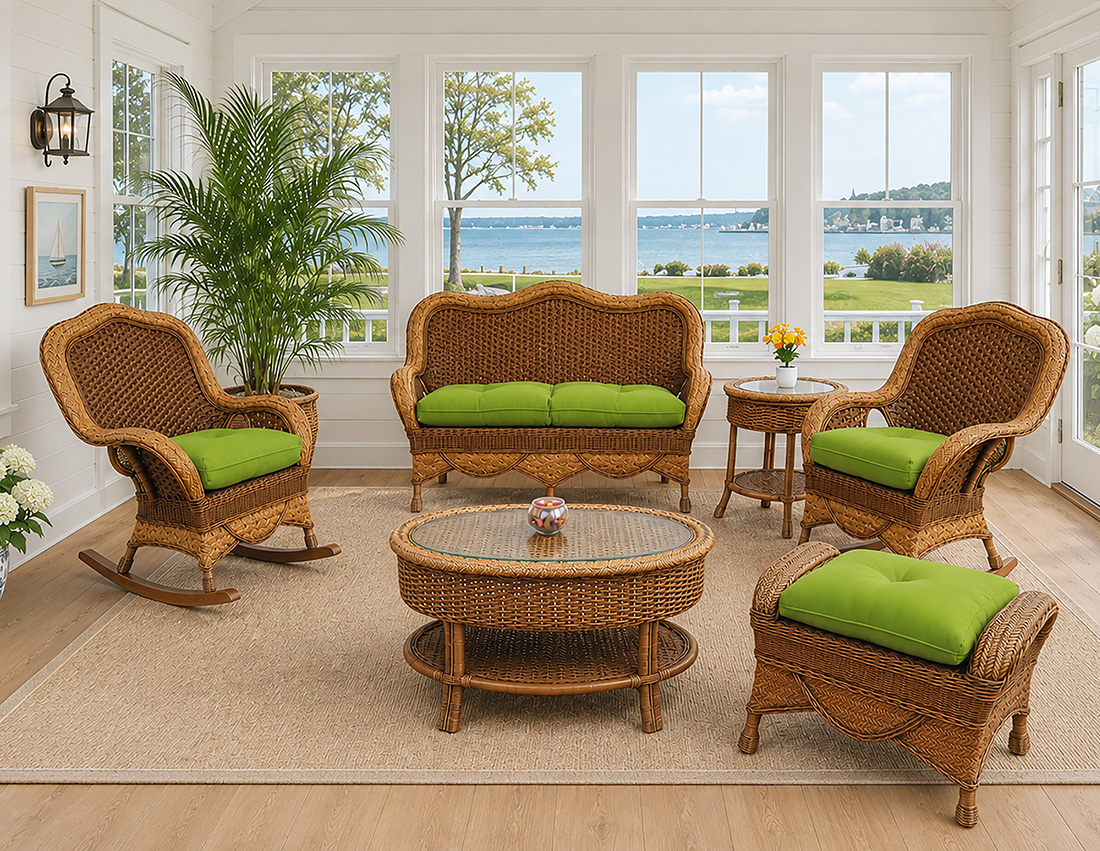 Tea Wash Tangiers Wicker Seating and Dining Natural Wicker