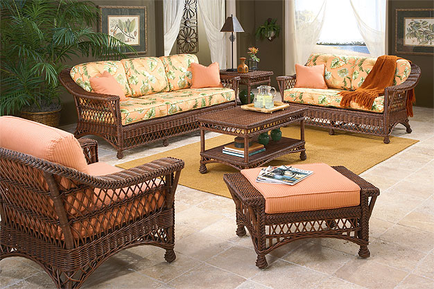 Sea Harbor Rattan Framed Natural Wicker Furniture Sets (Custom Paiting Available)