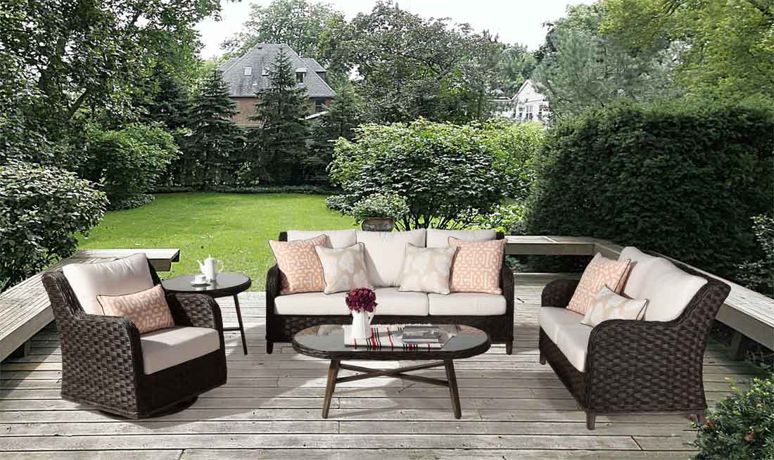 Full Size Wicker Patio Furniture, Brown Outdoor Furniture