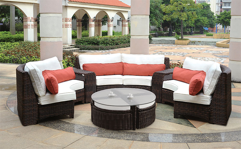 Wicker Espresso St Croix All Weather Circular Sectional Wicker Espresso St Croix All Weather Circular Sectional Collections