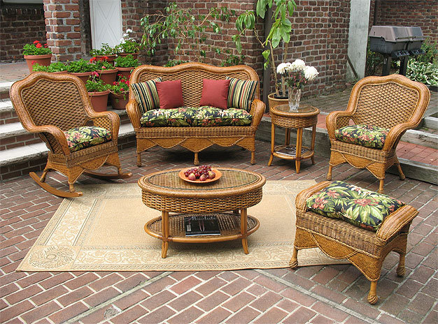 TeaWash Tangiers Wicker Seating and Dining Natural Wicker 