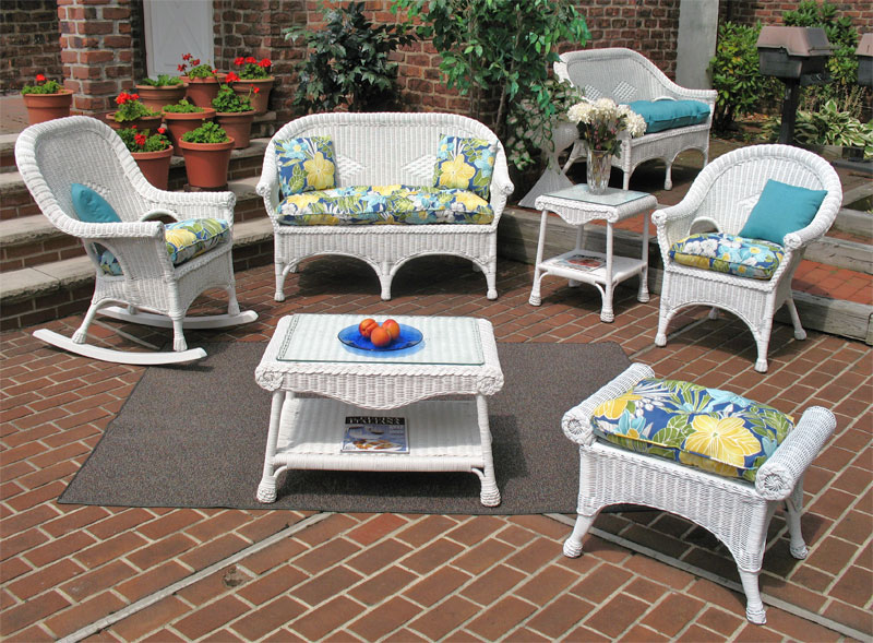 White Diamond Wicker Seating & Dining Natural Wicker