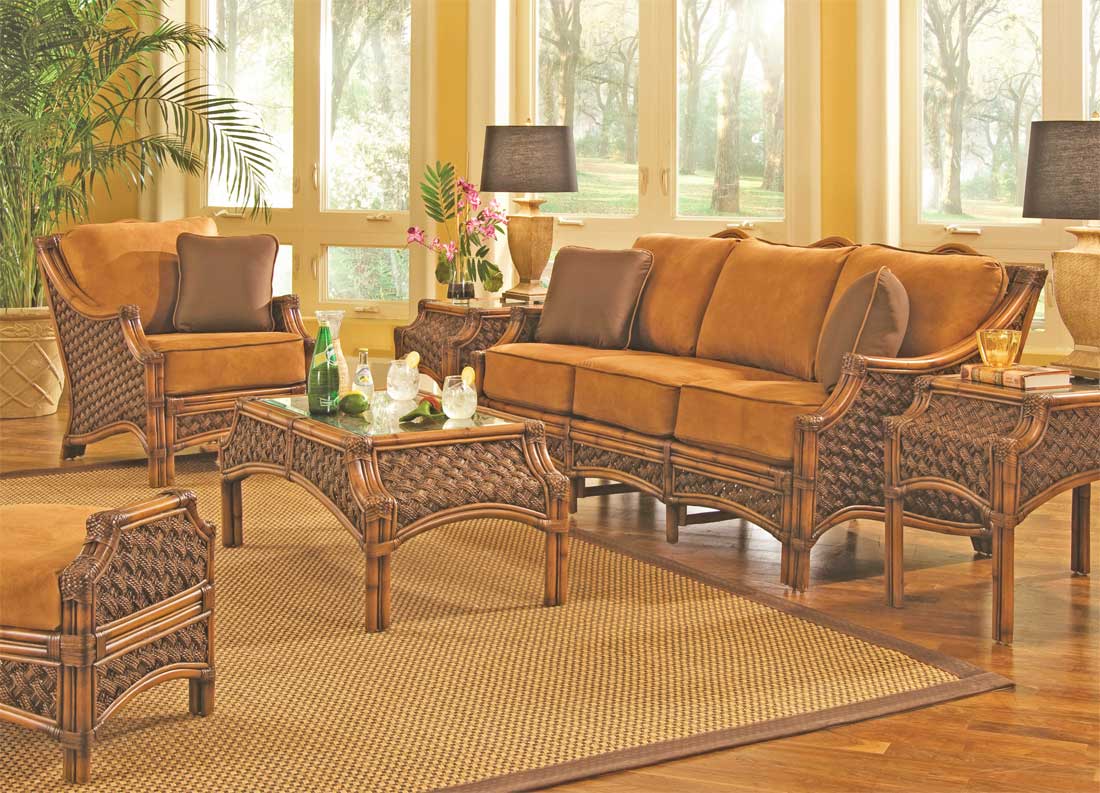 Aloha Rattan Framed Natural Wicker Furniture Sets