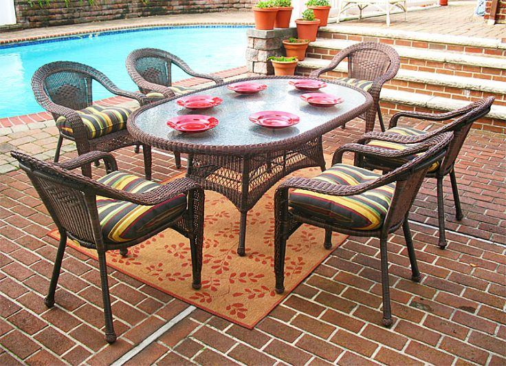 Resin Wicker Dining Set 72 Resin Wicker Dining Set 72