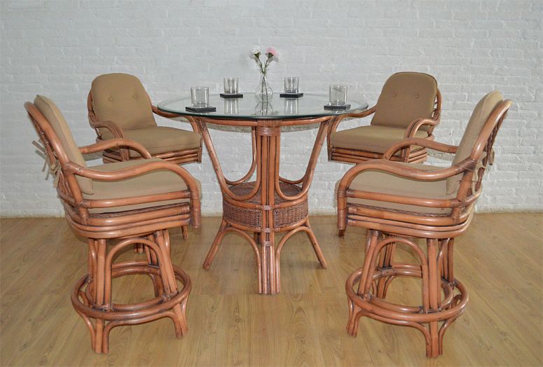 TEA WASH SET WITH TAN CUSHIONS