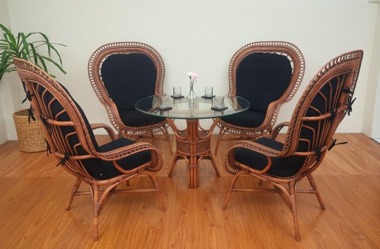 TEA WASH WITH BLACK CUSHIONS