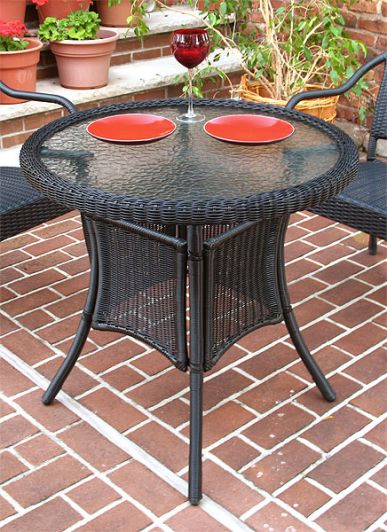 30 patio table with umbrella hole 30" Aluminum Dining CT005BP | black, aluminum, weather resistant, umbrella-hole Retro pattern PATIO-IN 30 inches Patio Table