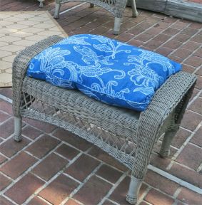 Bel Aire Resin Wicker Ottoman 