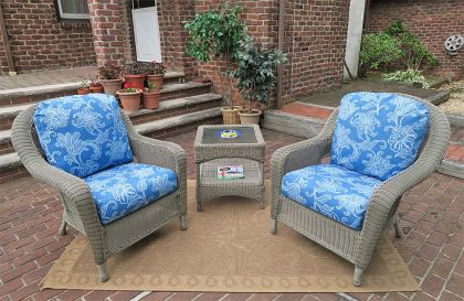 3 Piece Laguna Beach Resin Wicker Chat Set 