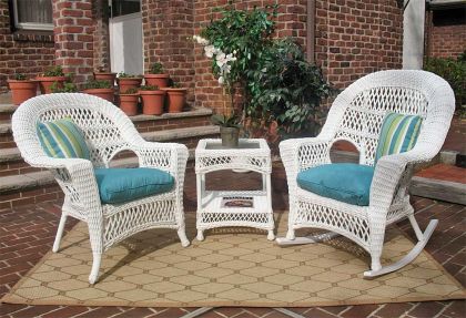 3 Piece Madrid Resin Wicker Chat Set (1) Chair (1) Rocker Avail (4) Colors