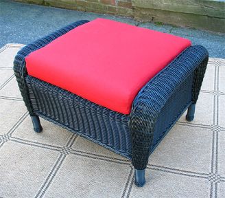 Laguna Beach Resin Wicker Ottoman 