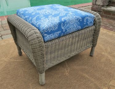 Laguna Beach Resin Wicker Ottoman 