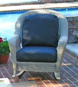 Laguna Beach Resin Wicker Rockers, Driftwood