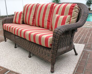Laguna Beach Resin Outdoor Wicker Sofa 