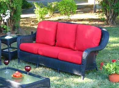 Laguna Beach Resin Outdoor Wicker Sofa 