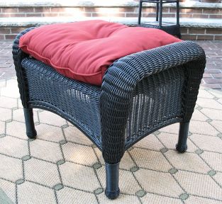 Malibu Wicker Ottoman 