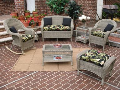4 Piece Malibu Set (1) Love Seat (1) Table 1-Chair &amp; 1-Rocker