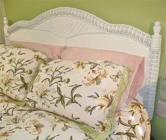  Wicker Headboard White Full Queen Montego Bay Style