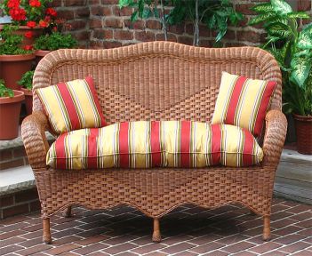 Naples Natural Wicker Loveseat 