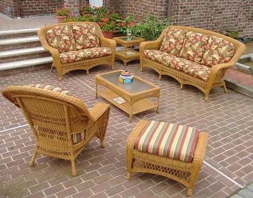 6 Piece  Resin Wicker Furniture Set, Palm Springs. Sofa, Love Seat, Chair, Ottoman, Cocktail &amp; End Table