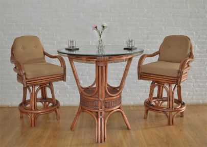 TEA WASH SET WITH TAN CUSHIONS