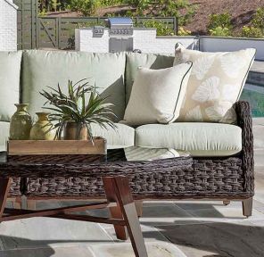 Canyon Lake Resin Wicker Right Arm Facing Loveseat 
