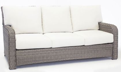 All Weather Outdoor Resin Wicker Sofa, St Croix