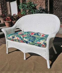 Veranda High Back Resin Wicker Love Seat