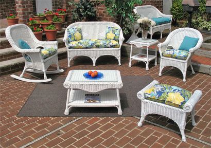 6 Piece Diamond Natural Wicker Set 