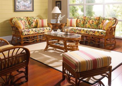 6 Piece Natural Rattan Sofa Set, Tahiti