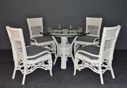 Wicker Dining Sets 42" Round (4) Side Chairs) Victorian