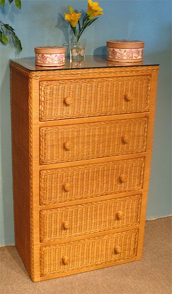 vintage wicker dresser Henry Link Six Drawer with Glass Top Ready to Ship!  Hibiscus House The Celine Rattan Chest blends natural charm with functional storage Wicker Dresser 5 Drawer Traditional