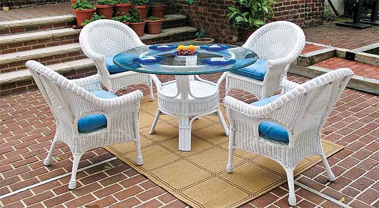 Wicker Patio Furniture Sets And Chairs White Diamond Dining