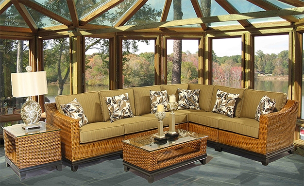 Pitcure of Wicker Sunroom Furniture Set