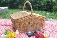Wicker Picnic Basket Caramel