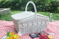 Wicker Picnic Basket White